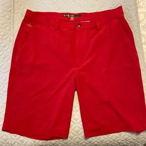 Greg Norman golf shorts red dry fit